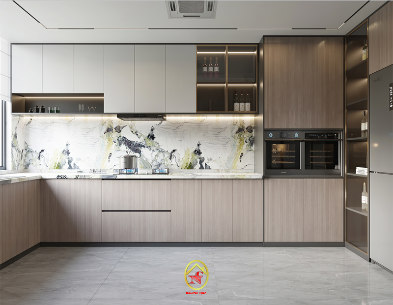 TỦ BẾP MDF AN CƯỜNG 21